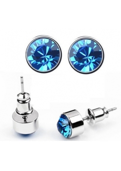 Bijuterii - Cercei BRIGHT blue neon  cu cristale swarovski