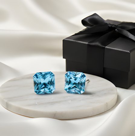 Cercei WATER CUBE Highland cu Cristale – Eleganță Modernă și Strălucire Premium [1]