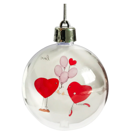 Glob personalizat cu insertie foto fata-verso rotund pentru brad Ø7cm [4]