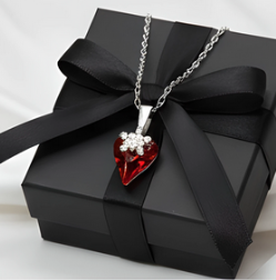 Colier  RED HEART cu cristale, placat cu aur 18k - Accesoriu Luxury al Iubirii [3]