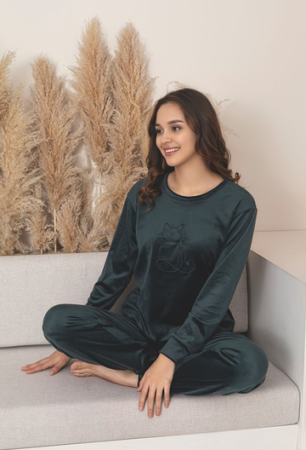 Compleu catifea damă BAK812 visiniu – Confort, stil și eleganță [1]