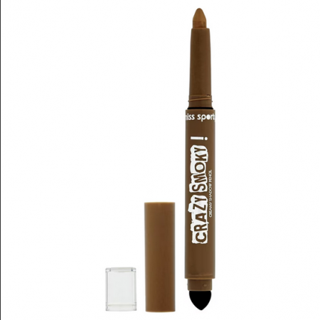 Make-up Creion ochi si sprancene - Creion Fard 2 in 1 Miss Sporty Wonder Metal 100 Chocolate 1.3 g Eveline Cosmetics