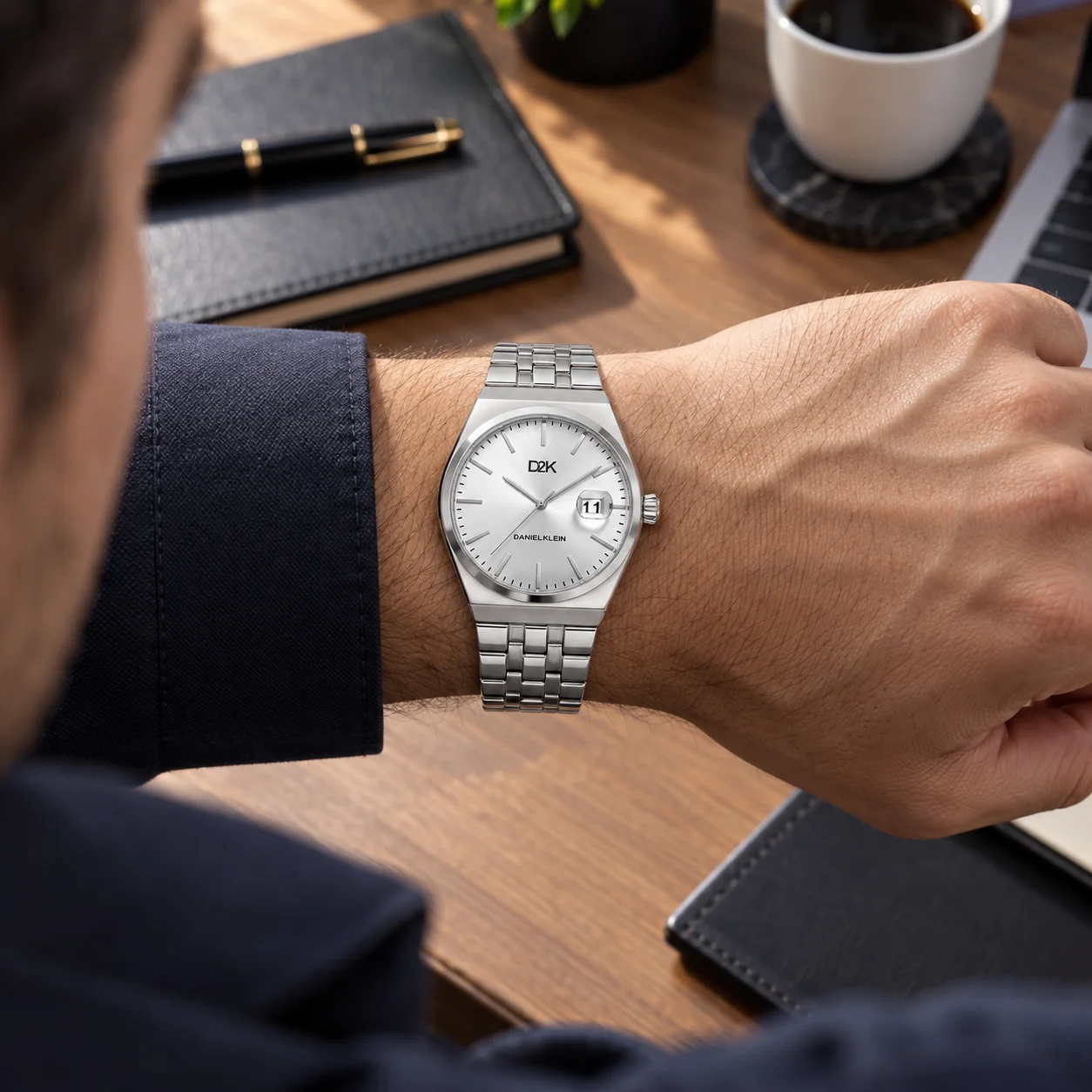 Daniel Klein D2K DK.1.14471-1 - Ceas barbatesc quartz argintiu [2]