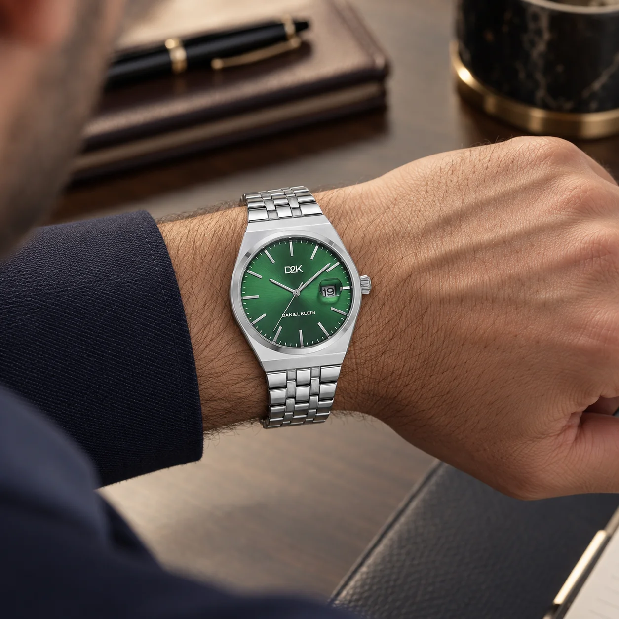 Daniel Klein D2K DK.1.14471-4 - Ceas barbatesc quartz argintiu [2]