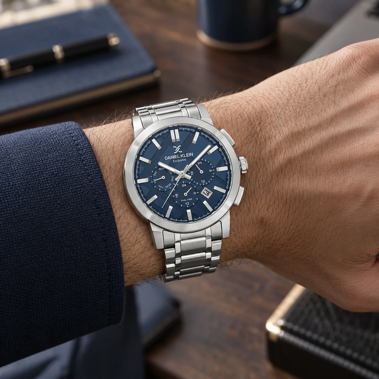 Daniel Klein Exclusive - Ceas Barbatesc Quartz Argintiu DK.1.14352-3 [2]