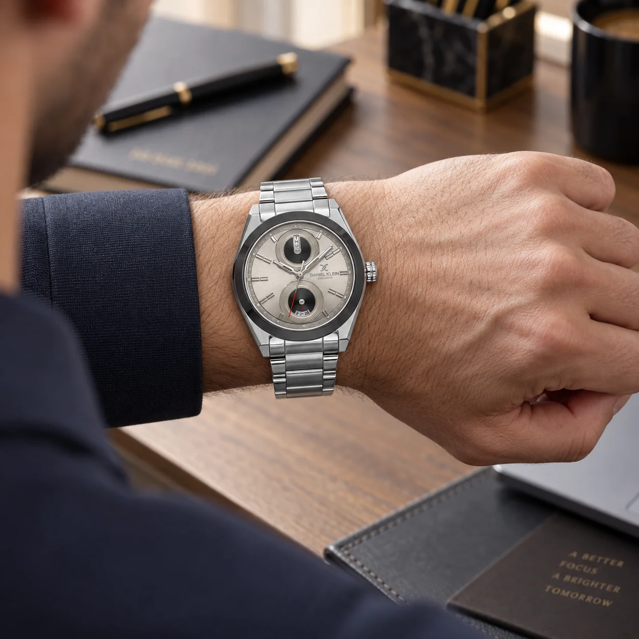 Daniel Klein Exclusive - Ceas Barbatesc Quartz Argintiu DK.1.14359-4 [2]