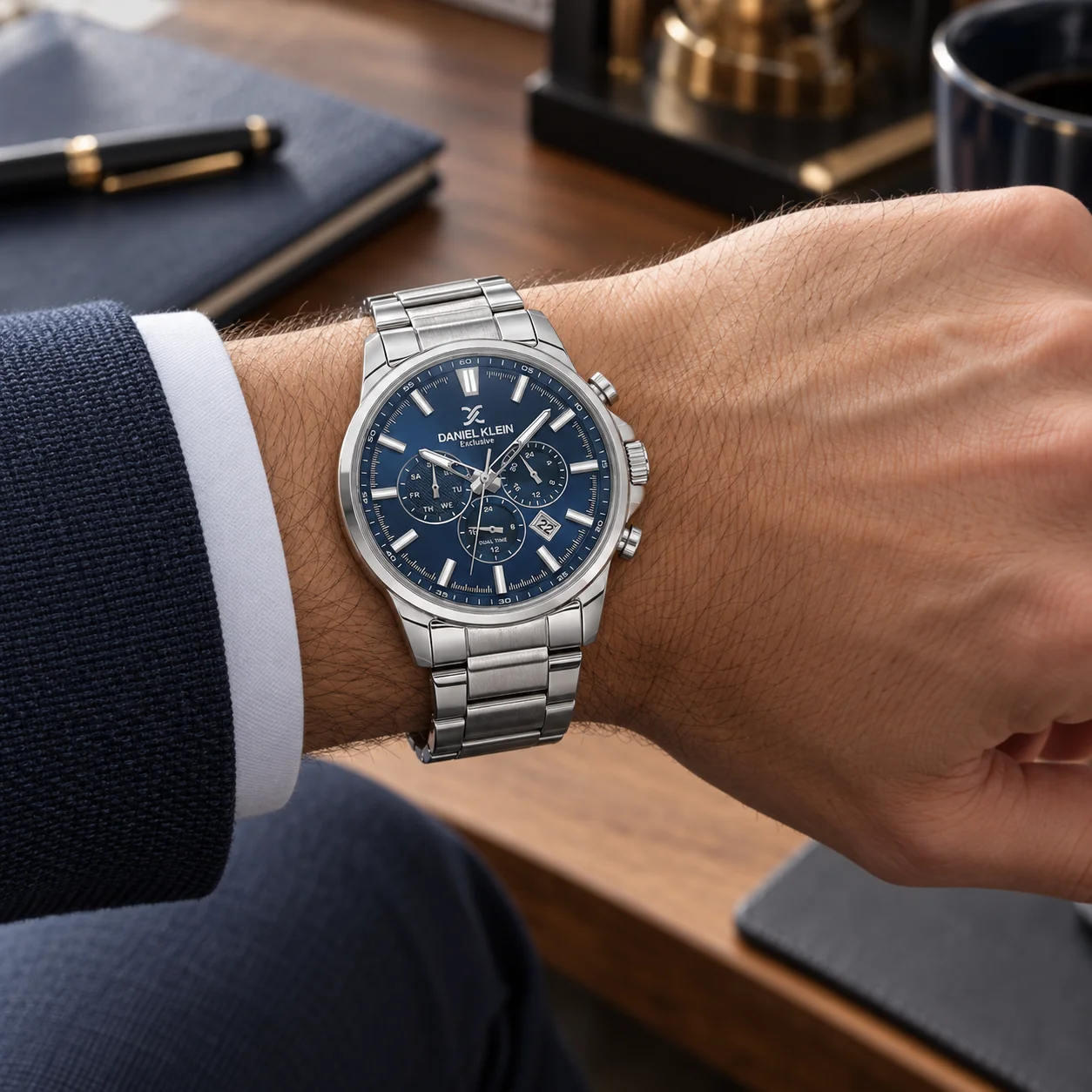 Daniel Klein Exclusive - Ceas Barbatesc Quartz Argintiu DK.6.14440-3 [2]