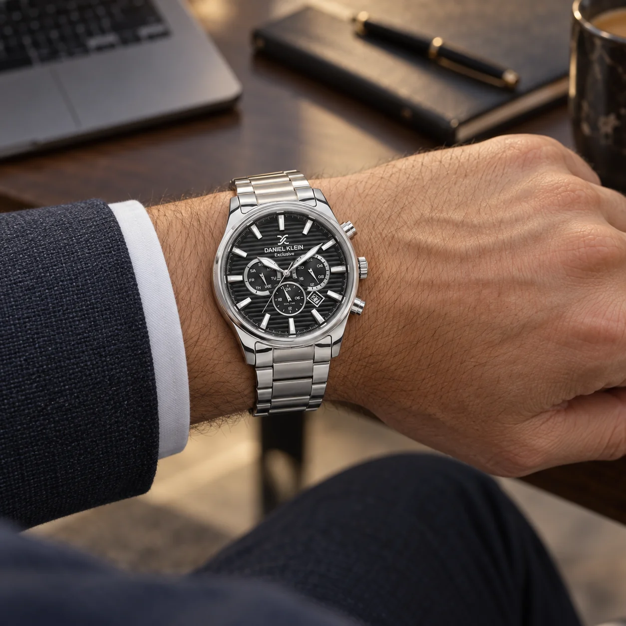 Daniel Klein Exclusive - Ceas Barbatesc Quartz Argintiu DK.6.14443-2 [2]