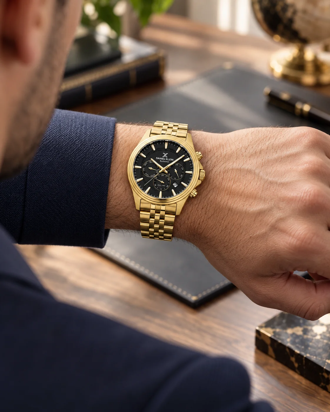 Daniel Klein Exclusive - Ceas Barbatesc Quartz Auriu DK.1.14345-4 [2]