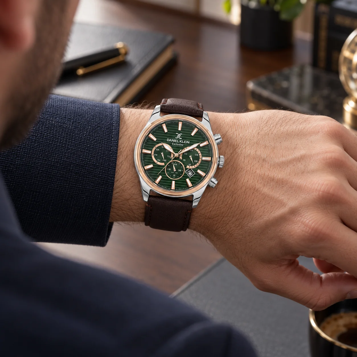 Daniel Klein Exclusive - Ceas Barbatesc Quartz Maro DK.6.14444-4 [2]