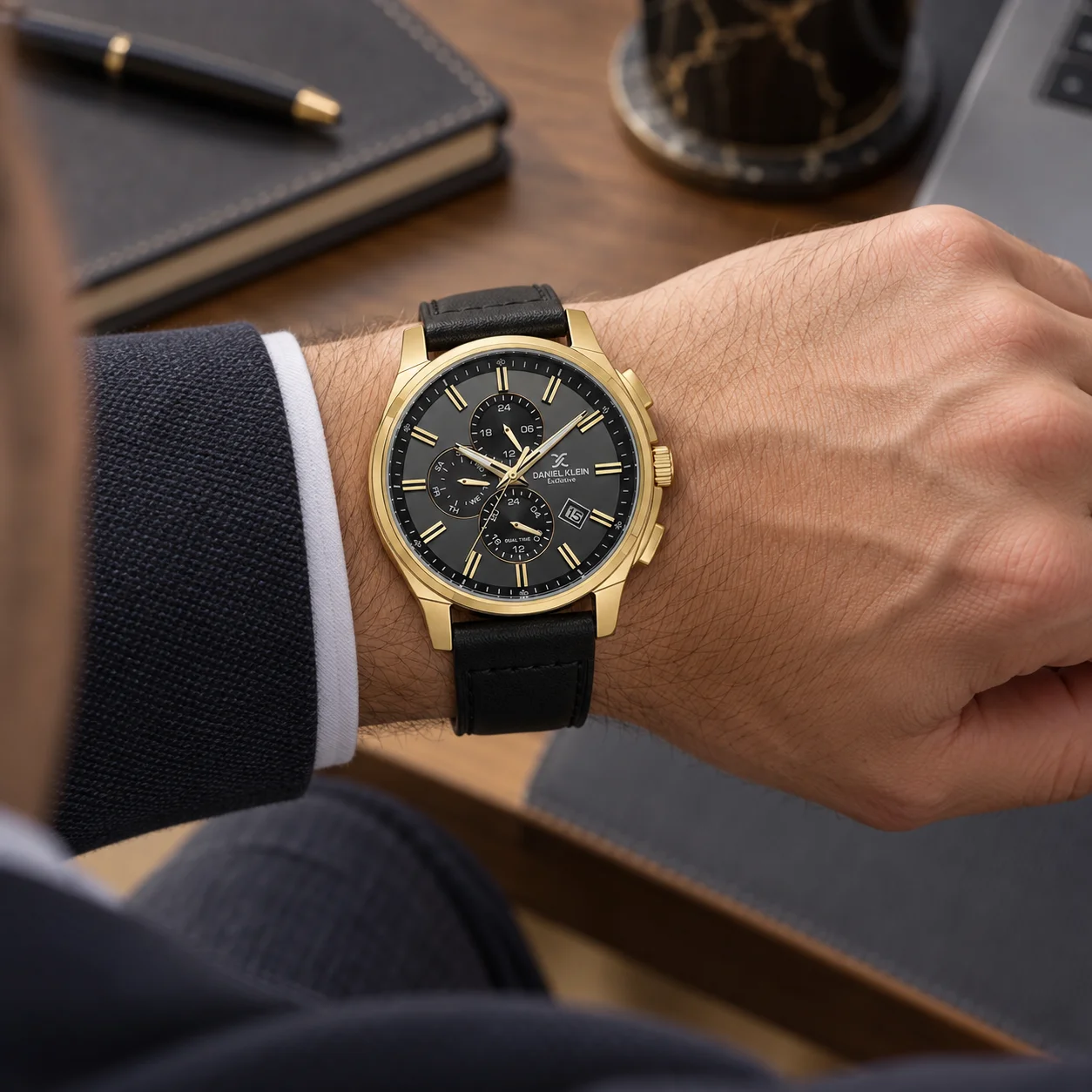 Daniel Klein Exclusive - Ceas Barbatesc Quartz Negru DK.1.14349-4 [2]