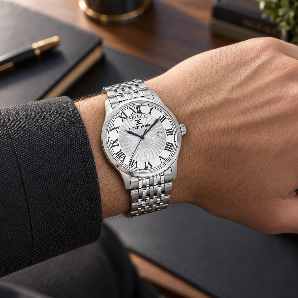 Daniel Klein Premium - Ceas Barbatesc Quartz Argintiu DK.1.14335-1 [2]