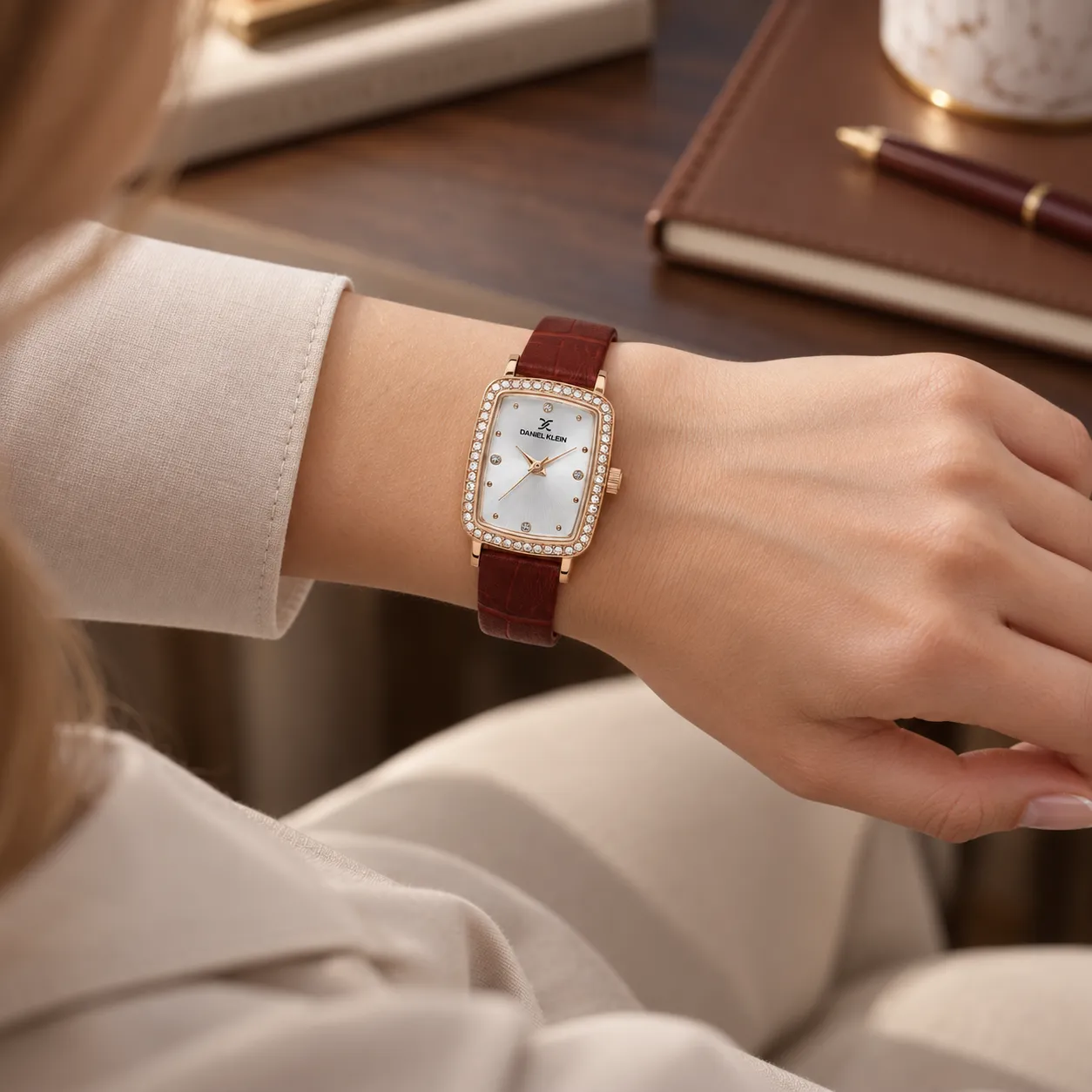 Daniel Klein Premium - Ceas Dama Quartz Rosu DK.1.14294-5 [2]