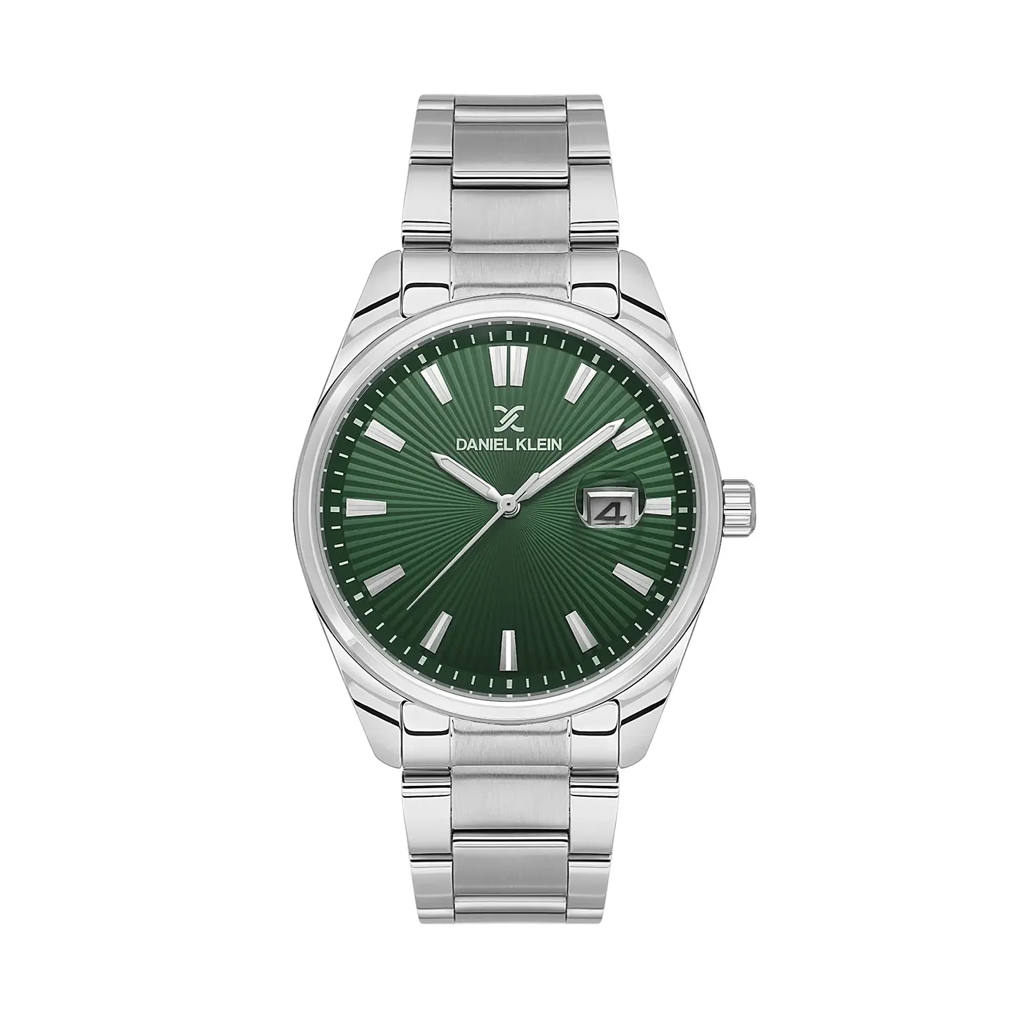 Ceasuri si Ochelari - Daniel Klein Premium DK.1.14334-4 - Ceas barbatesc quartz argintiu cu cadran verde