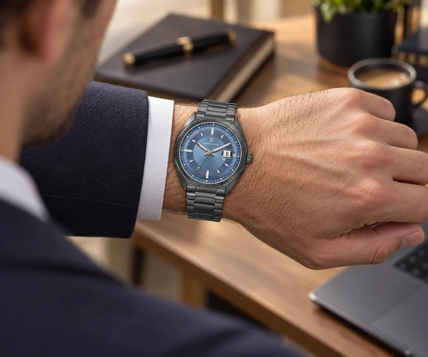 Daniel Klein Premium DK.6.14451-4 - Ceas barbatesc quartz antracit [2]