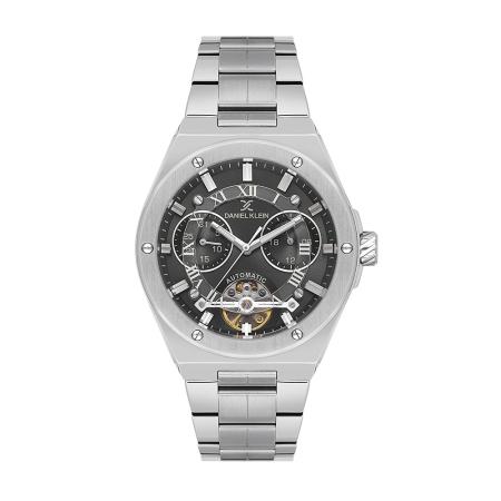 Ceasuri - Daniel Klein Skeleton - Ceas Barbatesc Automatic Argintiu DK.1.14280-5
