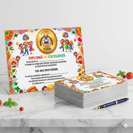 Diplome Scolare pentru Absolventi - Diplome Școlare Personalizate pentru activitati de scoala sau gradinita- Cel mai bun Pizzer
