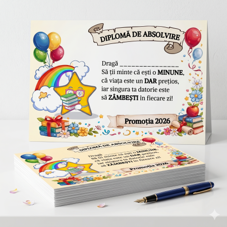 Diplome Scolare pentru Absolventi - Diplome Școlare Personalizate pentru Absolventi de scoala sau gradinita