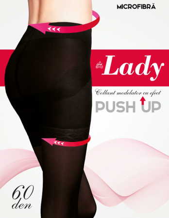 Dres dama de lux Lady Push Up, grosime 60DEN, culoare Negru [0]