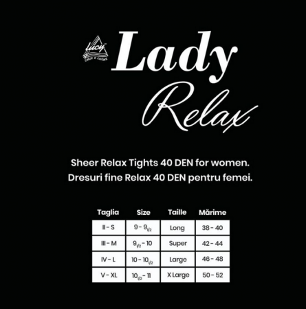 Dres dama de lux Lady Relax, grosime 40DEN, culoare Negru [1]