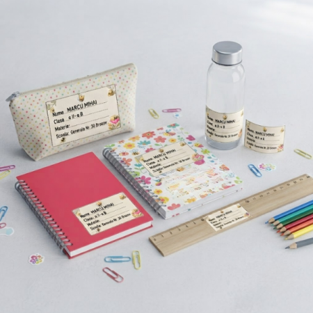 Etichete Școlare Personalizate cu Nume – Stickere Autoadezive pentru Copii ❤️ E-Cadou.com - e-CADOU [1]