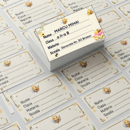 Tematica Albinutelor - Etichete Școlare Personalizate cu Nume – Stickere Autoadezive pentru Copii ❤️ E-Cadou.com - e-CADOU