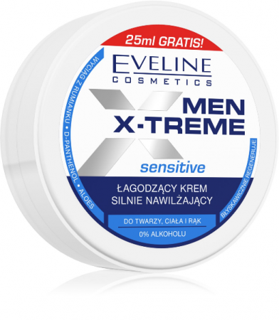 Men X-Treme Sensitive crema calmanta si hidratanta pentru fata, maini si corp 100ml