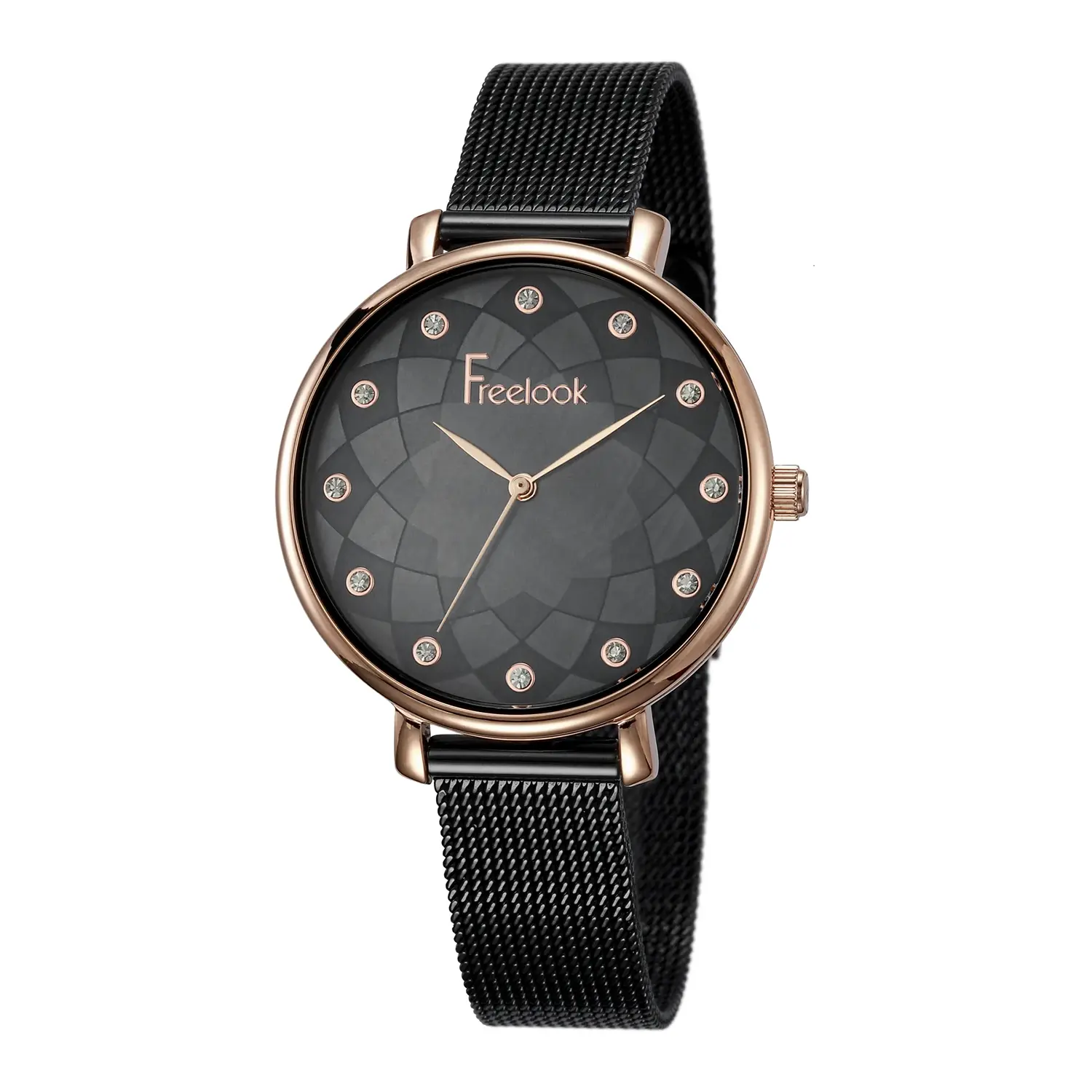 Ceasuri si Ochelari - Freelook Eiffel - Ceas Dama Quartz Negru FL.2.10155.3