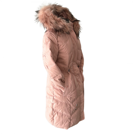 Geaca groasa cu gluga, marime S-2XL, cu vatelina si aspect matlasat Alnwick WM00615-5, roz pudra [1]
