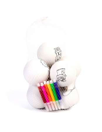 Globuri de brad de colorat - set 8 buc globuri imprimate modele de Craciun