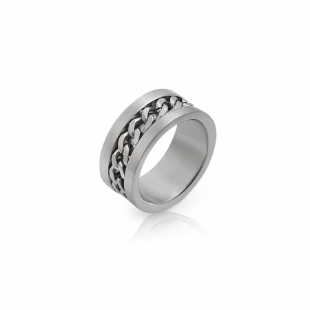 Bijuterii din inox - Inel argintiu, Daniel Klein, pentru barbati, din otel inoxidabil, DKJ.2.2000-L-1