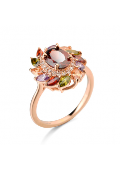 Inel Beautifull Flower diametru 18cm cu cristale placat cu aur 18k [0]