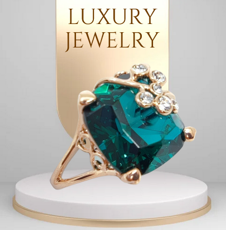 Inel BEST EMERALD diametru 19cm placat cu aur 18k [0]