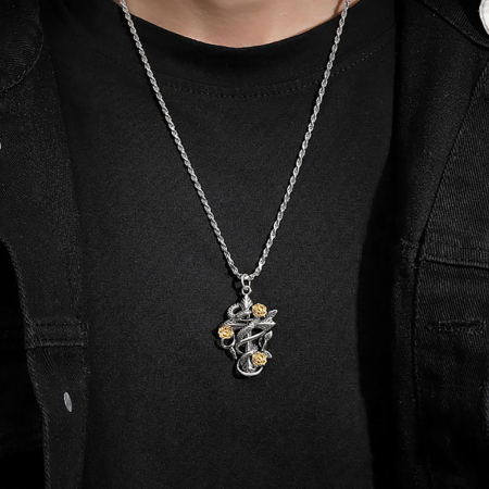 Lant argintiu, Thia Jewelry S.Steel, pentru barbati, din otel inoxidabil, NH-N055-8 [1]