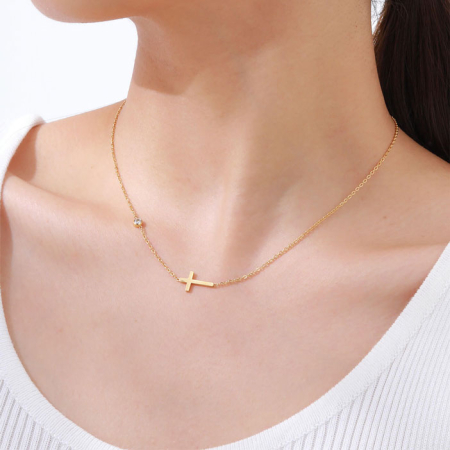 Lant auriu, Thia Jewelry S.Steel, pentru dama, din otel inoxidabil, JC-NC782L-9 [1]