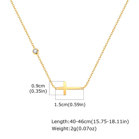 Lant auriu, Thia Jewelry S.Steel, pentru dama, din otel inoxidabil, JC-NC782L-9 [3]