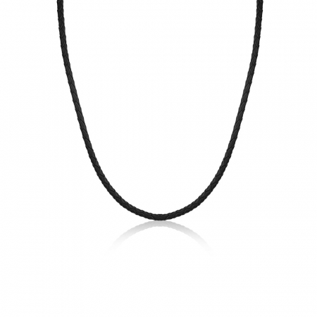 Bijuterii - Lant negru, Santa Barbara Polo, pentru barbati, din piele, SBJ.6.5023-1