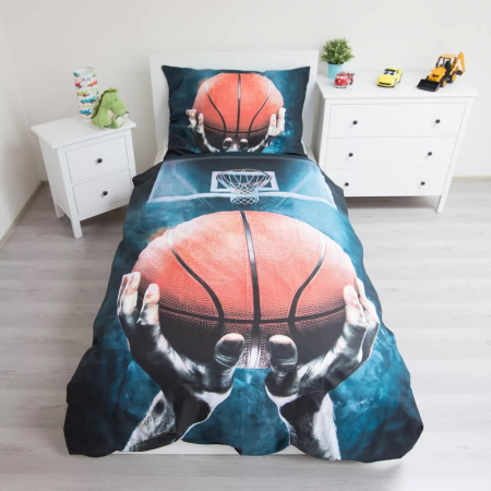 Lenjerie de pat pentru copii Basketball 140×200cm, 70×90 cm [1]