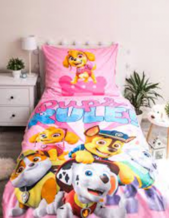 Lenjerie de pat pentru copii Disney Paw Patrol 140×200 cm, 70×90 cm,100% poliester, 5710756052714 [1]