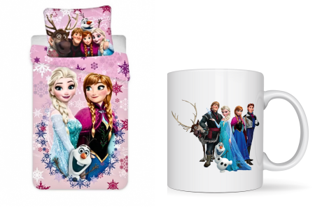 Lenjerie de pat pentru copii Frozen 140×200 cm, 70×90 cm,microfibra, 18BS333 Lenjerii de pat Disney - Lenjerie de pat pentru copii Frozen 140×200 cm, 70×90 cm,microfibra, 18BS333