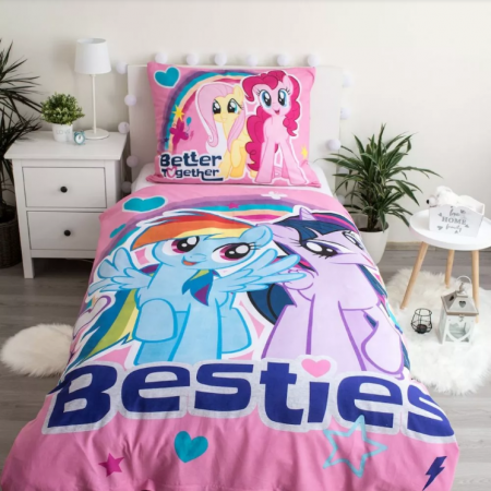 Lenjerie de pat pentru copii Little Pony 140×200cm, 70×90 cm [1]