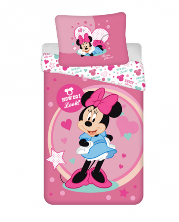 Lenjerie de pat pentru copii Minnie  Sweet Flowers  140×200 cm, 70×90 cm,100% poliester, 4250282959503 [2]
