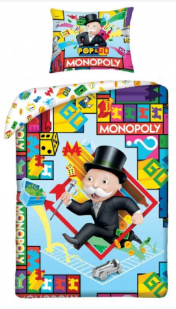 Lenjerie de pat pentru copii Monopoly  140×200 cm, 70×90 cm,100% bumbac, HAX048736 [2]