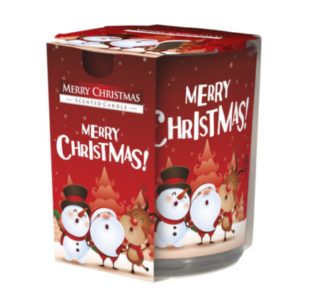 Accesorii casa - Lumanare Parfumata in Pahar Imprimat Christmas Gift, 22 Ore sn72s-09