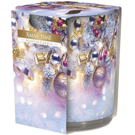 Accesorii casa - Lumanare Parfumata in Pahar Imprimat Christmas Gift, 22 Ore sn72s-01
