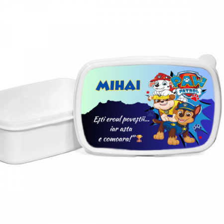 Cadouri pentru profesori sau absolventi - Lunchbox Caserola personalizata cu personaj și nume pentru sandwich