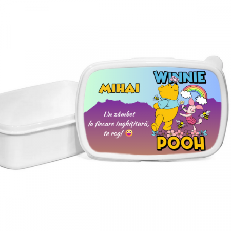 Cadouri copii 6 ani - Lunchbox Caserola personalizata cu personaj și nume pentru sandwich