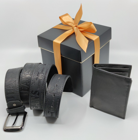 Pachet Promo Portofel de piele si Curea de barbati PB-LY1114 lungime curea 135cm [5]