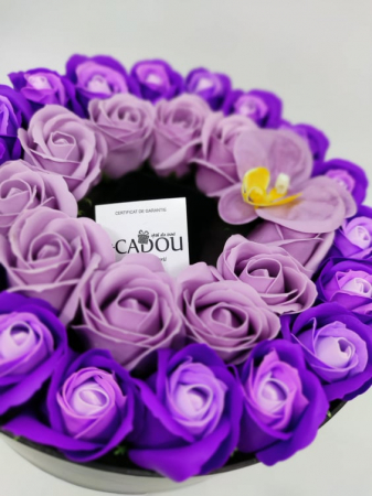 Pachet cadou cu 31 trandafiri din sapun AC-R3271 Love purple, impachetare premium [1]