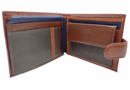 Pachet Promo Portofel de piele si Curea de barbati maro 125cm, LY1114-125-188 [3]